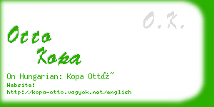 otto kopa business card